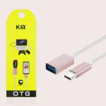 Wholesale Type C USB to OTG USB Data / Charge and Sync Cable Adapter 6 inch (Rose Gold)